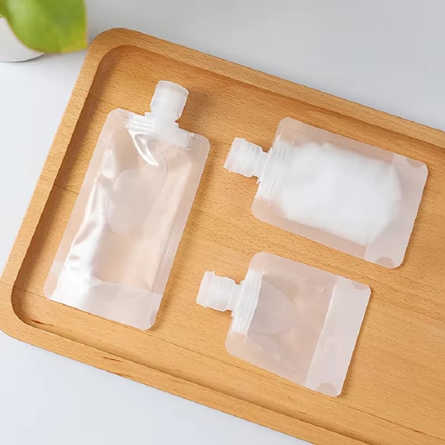 5pcs Lotion Dispenser Bag Travel Reusable Pouches Shampoo Liquid Leakproof Refillable Cosmetic Packaging Storage Container