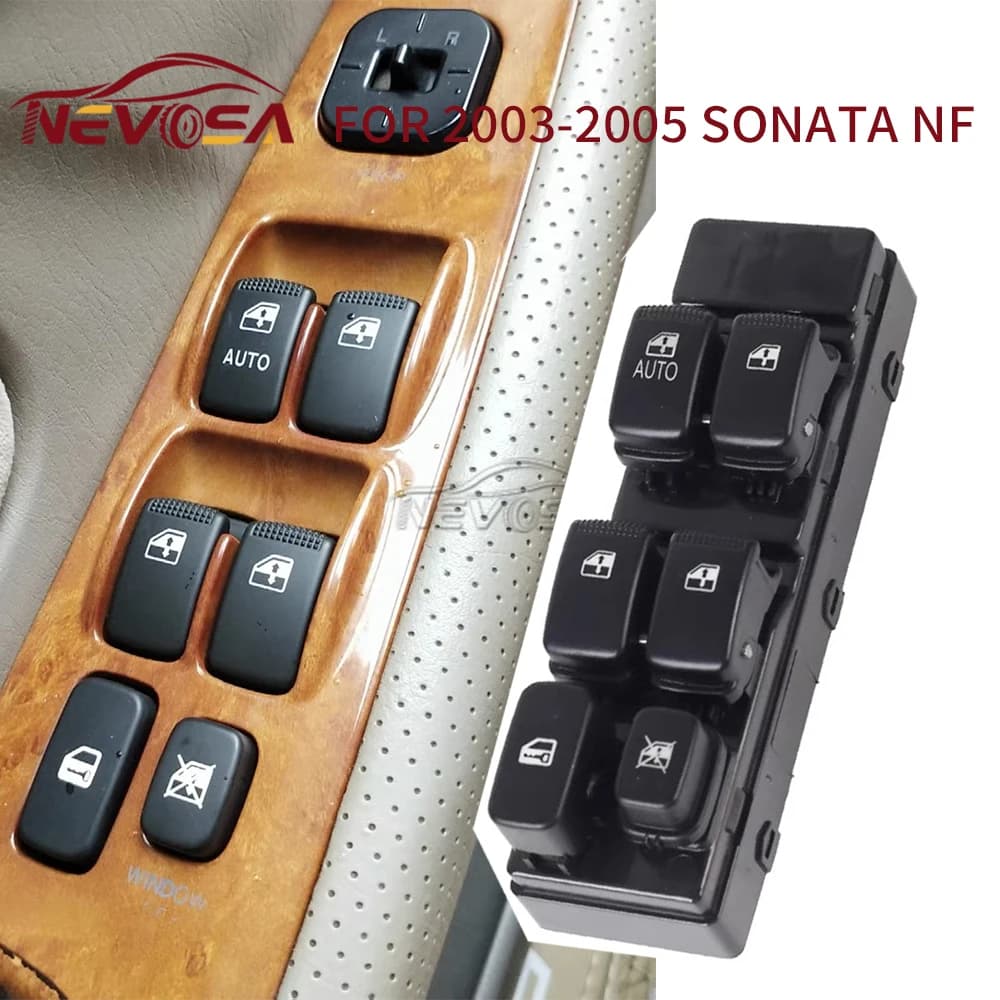 NEVOSA per Hyundai Sonata NF MK5 2003 2004 2005 serratura della porta interruttore di controllo alzacristalli elettrici Driver sinistro muslimah