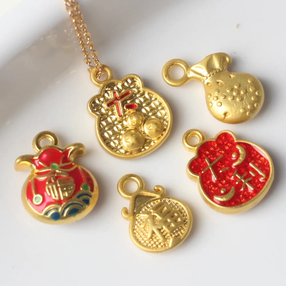 10 pcs/lot zinc alloy enamel painted spray bag money pendant charms diy necklace bracelet earrings accessories