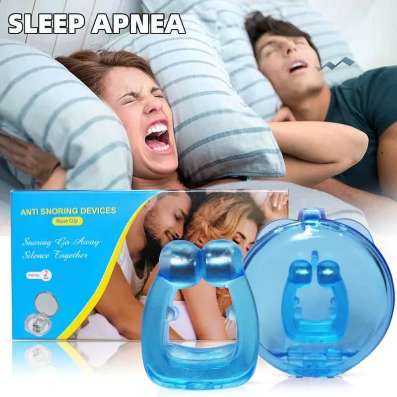 Silicone magnetico anti russare smettere di russare clip per il naso vassoio per dormire aiuto per dormire protezione per l'apnea dispositivo notturno con custodia clip per il naso da uomo