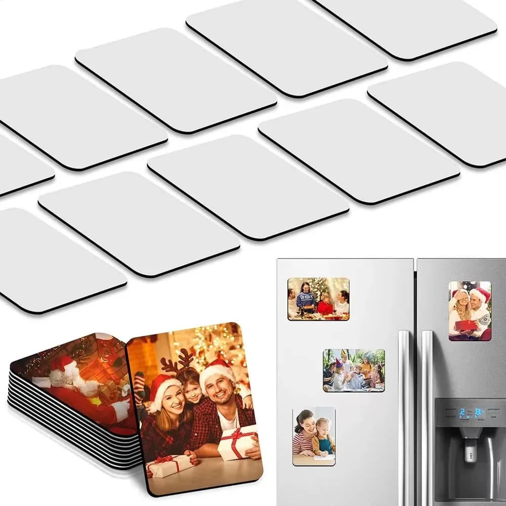 50 pz/lotto magneti per sublimazione magneti per frigorifero vuoti per sublimazione personalizzati per cucina fai da te ufficio decorativo