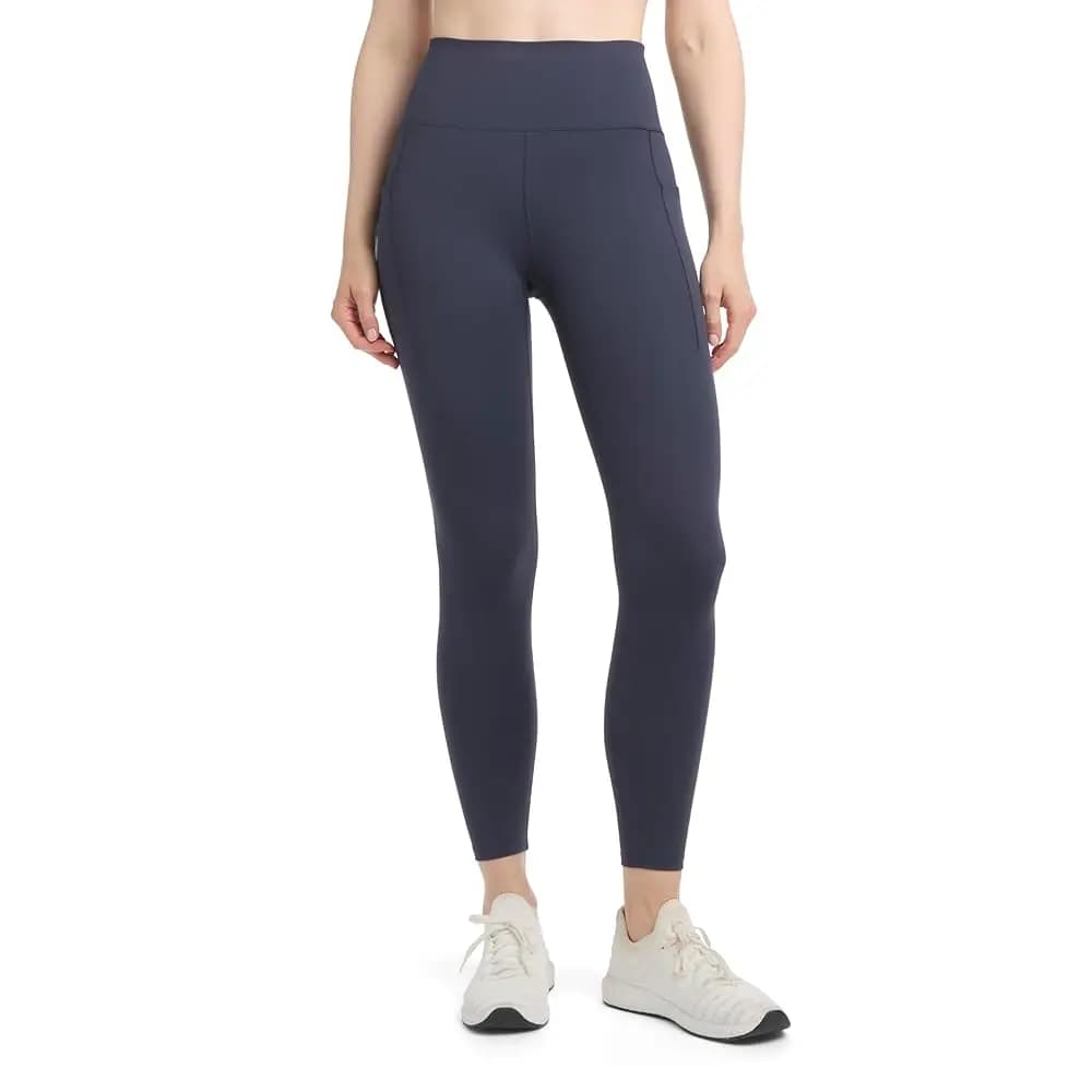 Leggings da donna in raso con cuciture a contrasto e schiena sagomata, lunghezza 7/8