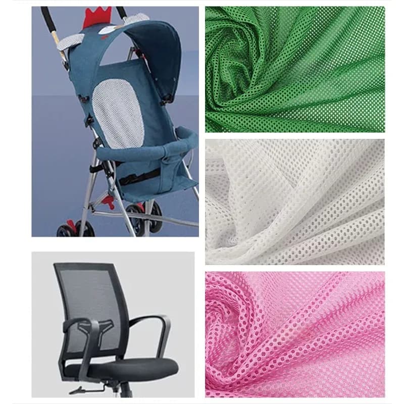Bassinet Mesh Fabric By The Meter for Chair Backrest Car Sunshade Cloth Stroller Luggage Fishing Net DIY Sewing Cloth Black Pink