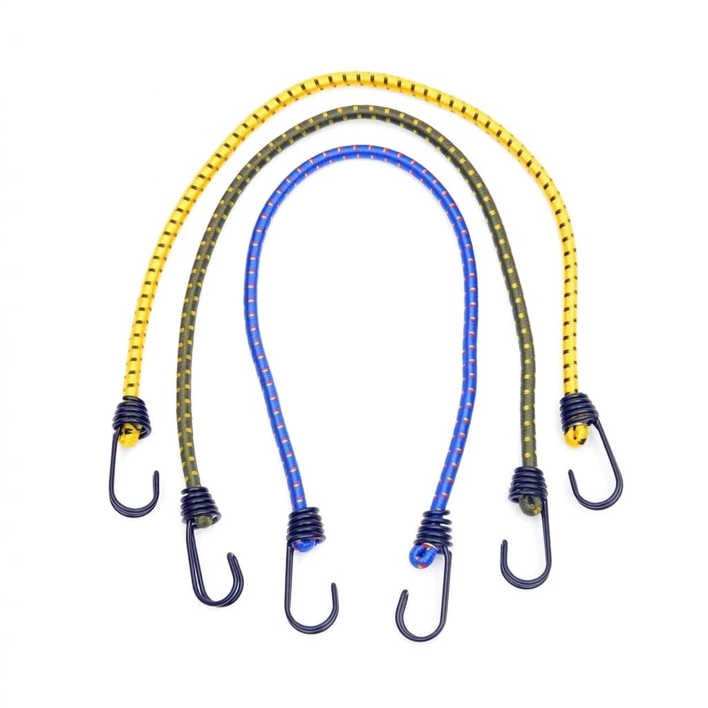 60cm Bungee Cord Elastic Rubber With Hooks Tent Rope Clothes Drying Rope Camping Luggage Packaging Outdoor Accessories