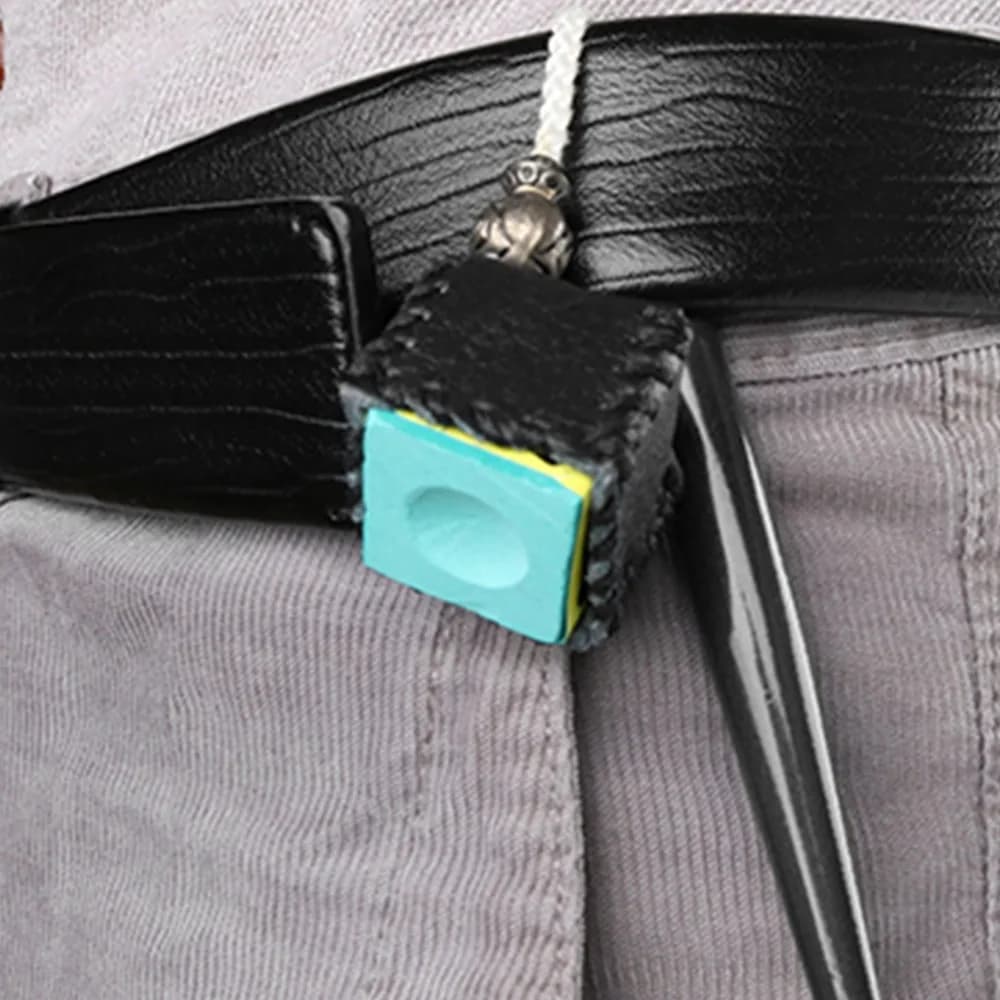 Accessori da biliardo Custodia portatile per gesso da biliardo Argento Nero Porta gesso per stecca da biliardo Penna Copri gesso Gioco da biliardo