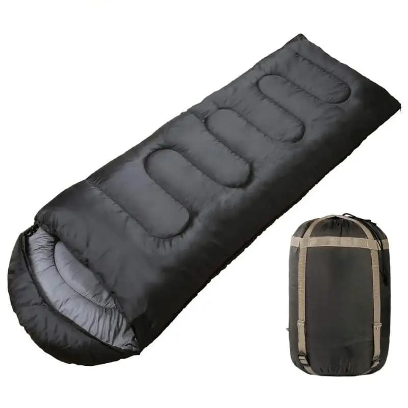 Sacco a Pelo Portatile Impermeabile per Campeggio - Viaggi all'Aperto, Escursionismo - Sacco a Pelo con Cappuccio e Cerniera