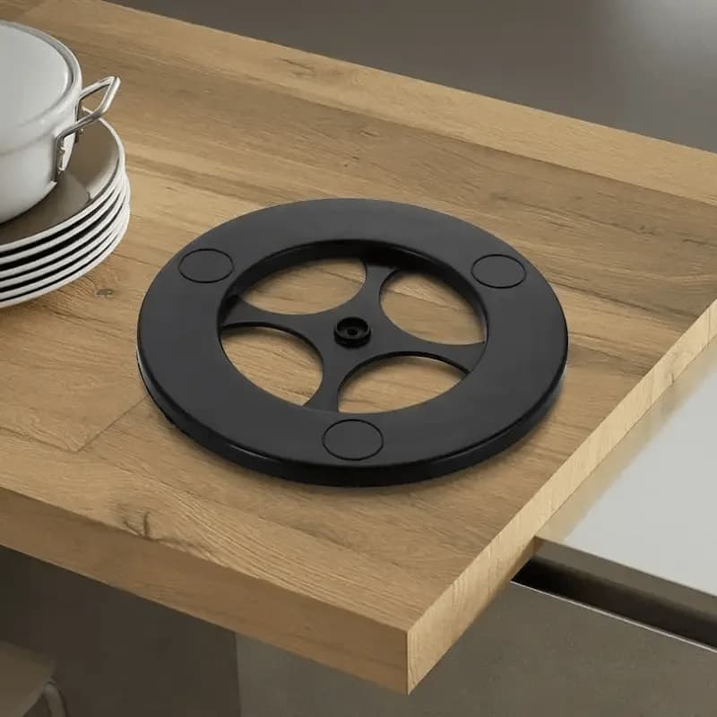 360‑Degree Rotating Lazy Susan Organizer Tray, Anti‑Slip Plastic Storage Tray for Kitchen Bathroom Office
