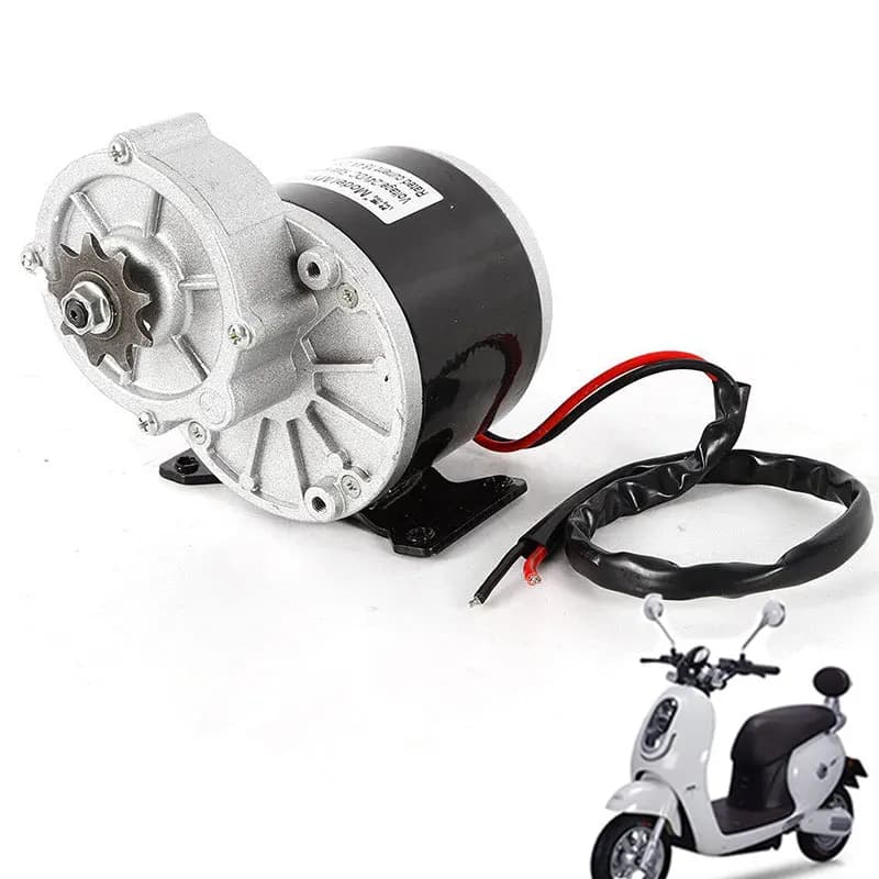 Motore elettrico con riduttore a ingranaggi 24V 36V 350W con riduttore per motori CC spazzolati con pignone a 9 denti per scooter elettrico