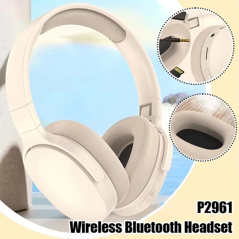 Original Bluetooth 5.3 Headphones, Wireless Foldable Headphones for Gaming, HiFi with Powerful Low, Integrated Microphone