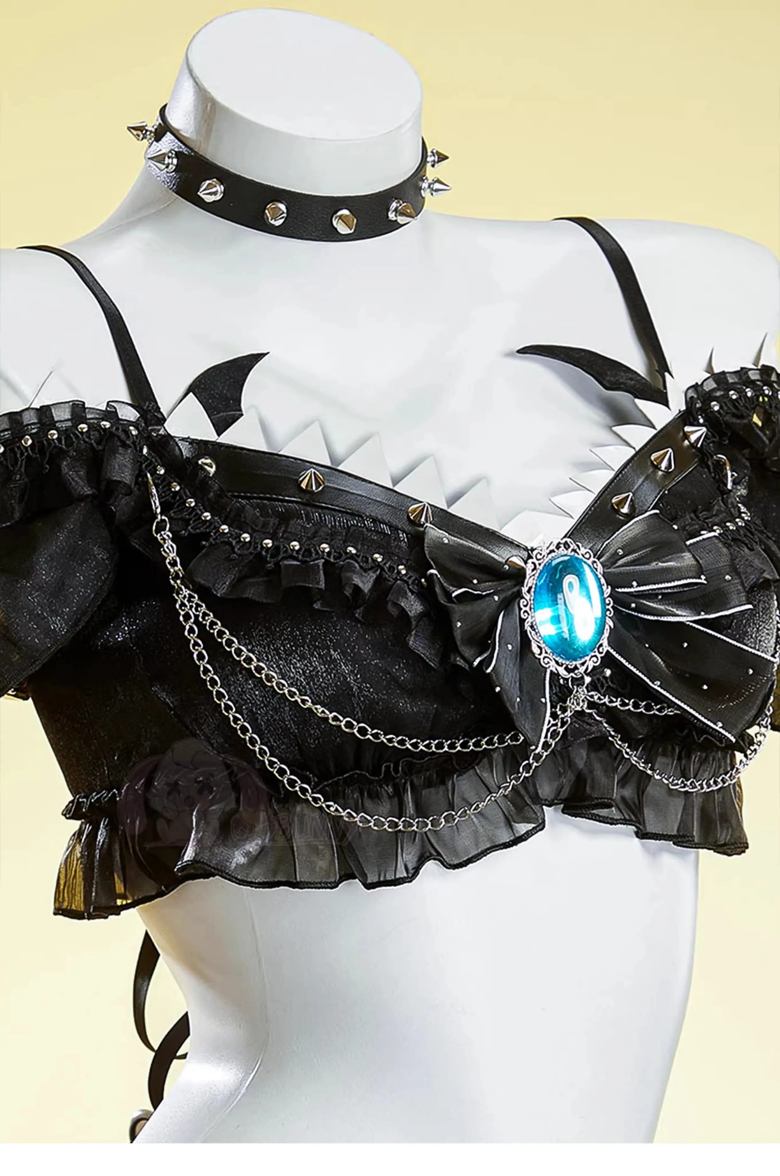 Set Mini Gonna Cute Little Devil Idol, Cosplay Bowsette Doujin, Outfit Sweet and Cool for Music Festivals