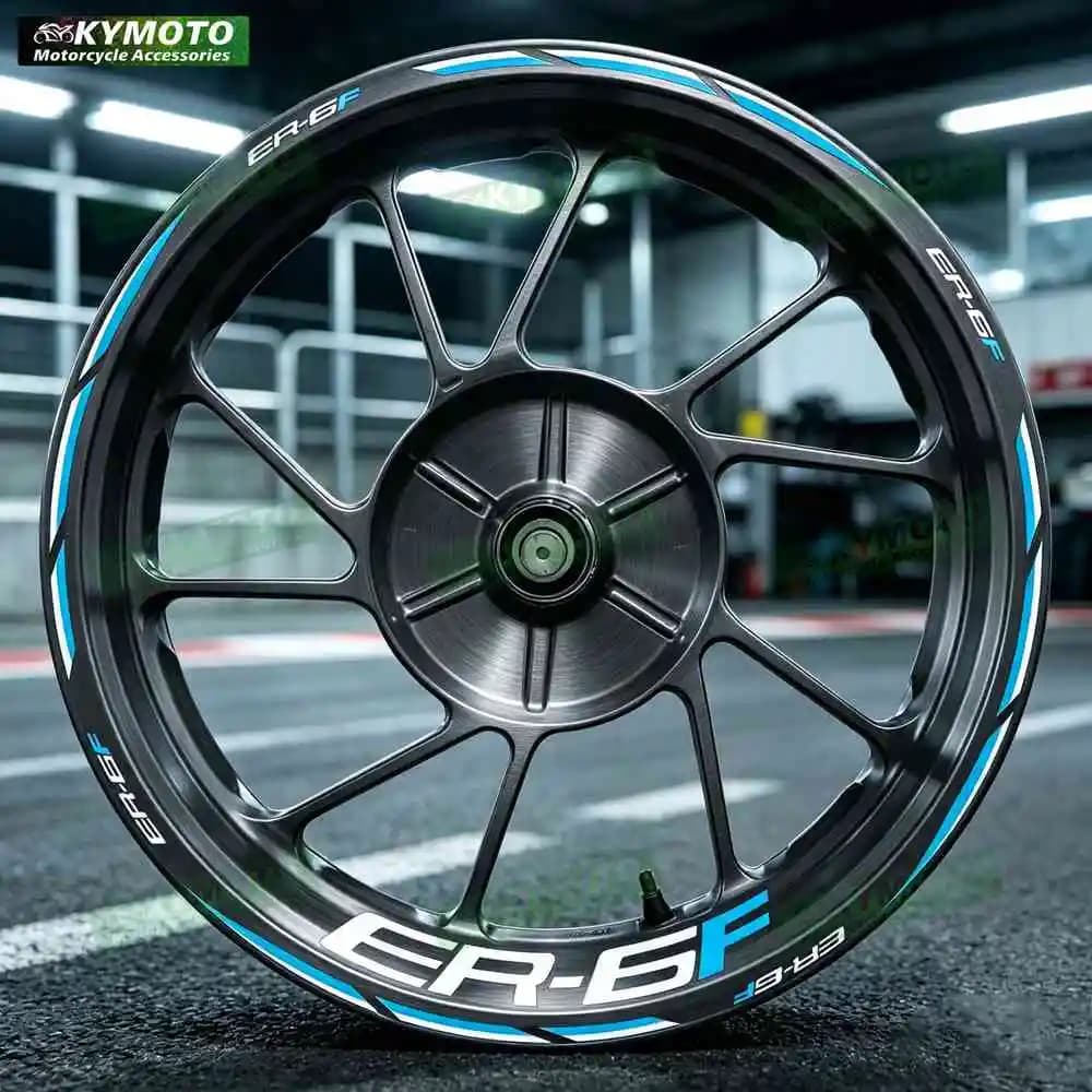 Reflective motorcycle wheel decals waterproof wheel decals rim stripes 17-inch fairing modification suitable for ER-6F
