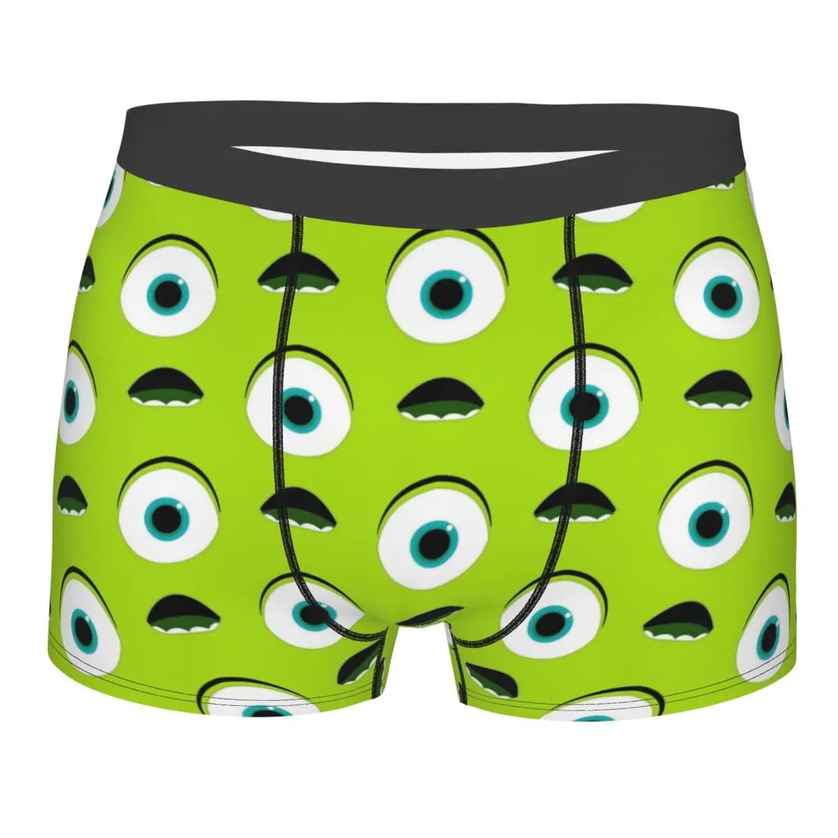 Pantaloncini boxer personalizzati Monsters University Mike Wazowski per uomo, mutande stampate in 3D, slip traspiranti
