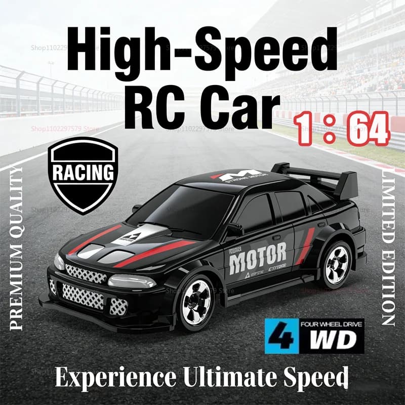 Mini auto telecomandata da drifting a 2.4GHz in scala 1:64, auto RC per bambini, giocattolo da interno/esterno, regalo, modello da corsa 4WD, gioco da tavolo per bambini