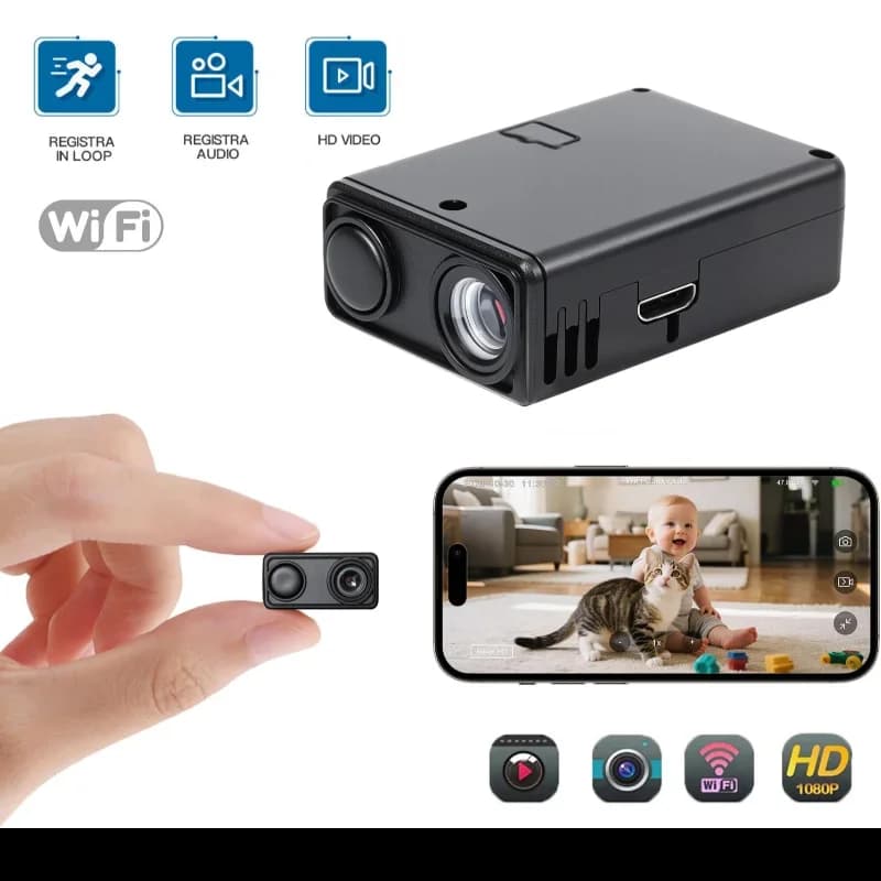Telecamera di sicurezza domestica Visione notturna Rilevazione leggera Telecamera di sorveglianza wireless Telecamere di monitoraggio domestico intelligente per neonati Animali domestici