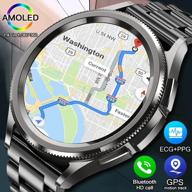 2025 New Watch 6 Men Watch Smart Watch 1.46 Inch GPS Sport Fitness Tracker Custom Dial Watch Cardiac Frequency BT Calls SmartWatch Women