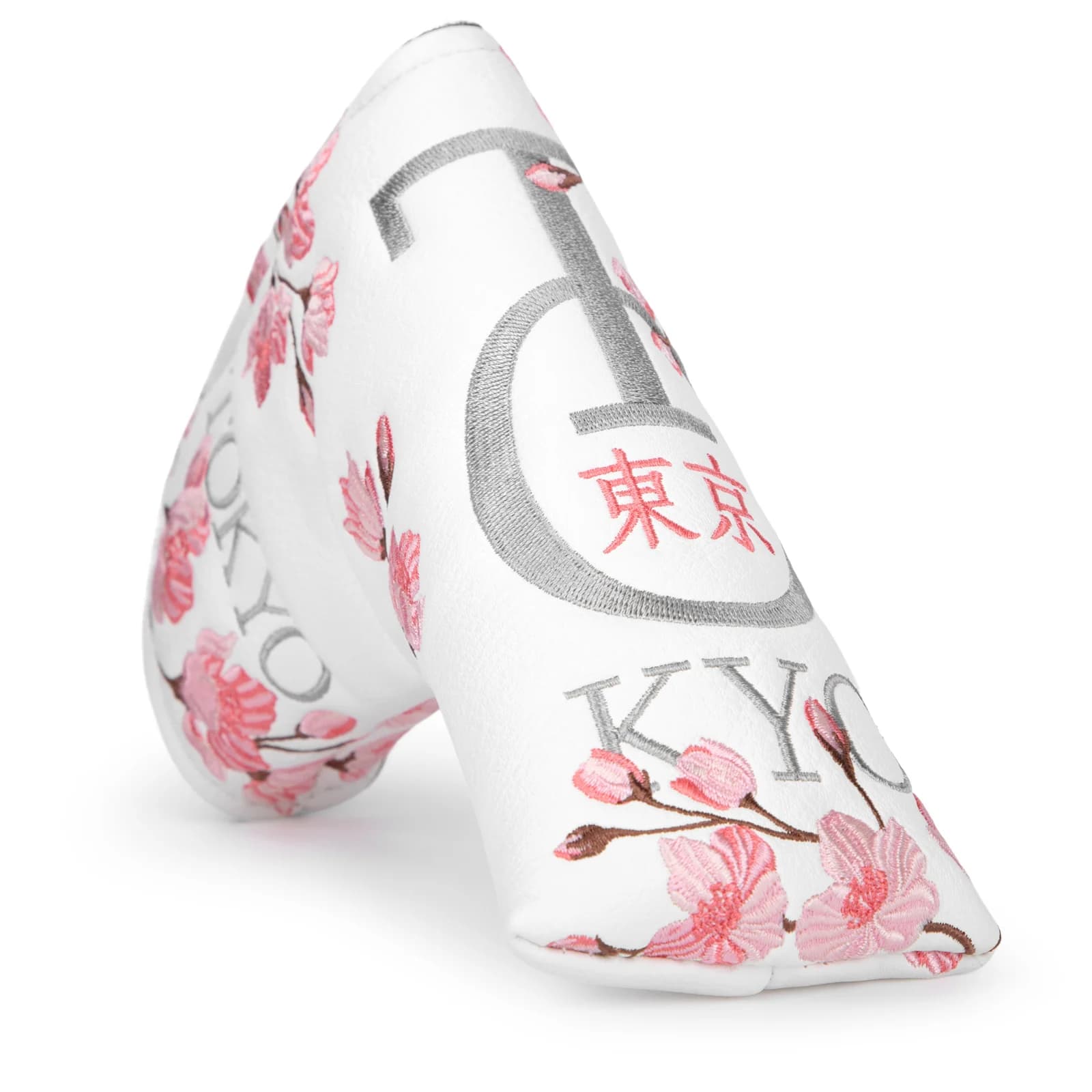 Copriputter per lama da golf Sakura Tokyo Copritesta per putter da golf in pelle premium con chiusura magnetica Ricamo elegante