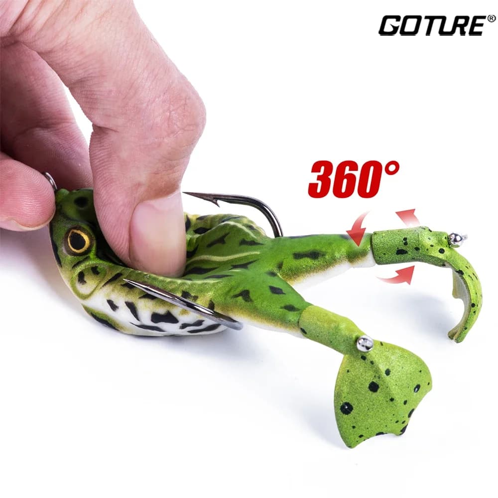 Goture 8.4g 13.6g 16.6g Esche da pesca a rana Tubo morbido Esca Topwater Swimbait Esca galleggiante con gancio per canna da pesca alla trota spigola
