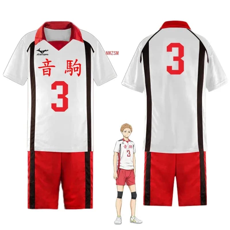 Haikyuu!! Nekoma Yaku Morisuke Kenma Kozume Kuroo Tetsuro Jersey Sportswear Uniform Cosplay Costume Haikiyu T-Shirt Shorts NM35