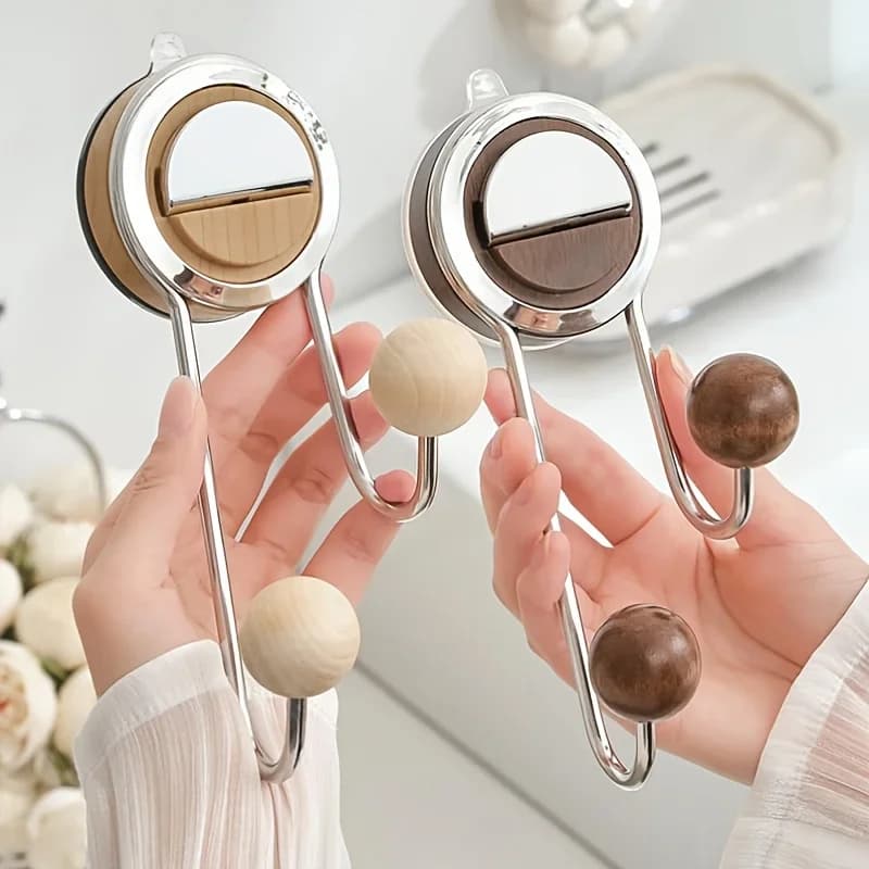 Advanced Suction Cup Hook, Dual Ball Design, Seamless Adhesive Hook on Household Walls, No Punching Hook, Bathroom Hook