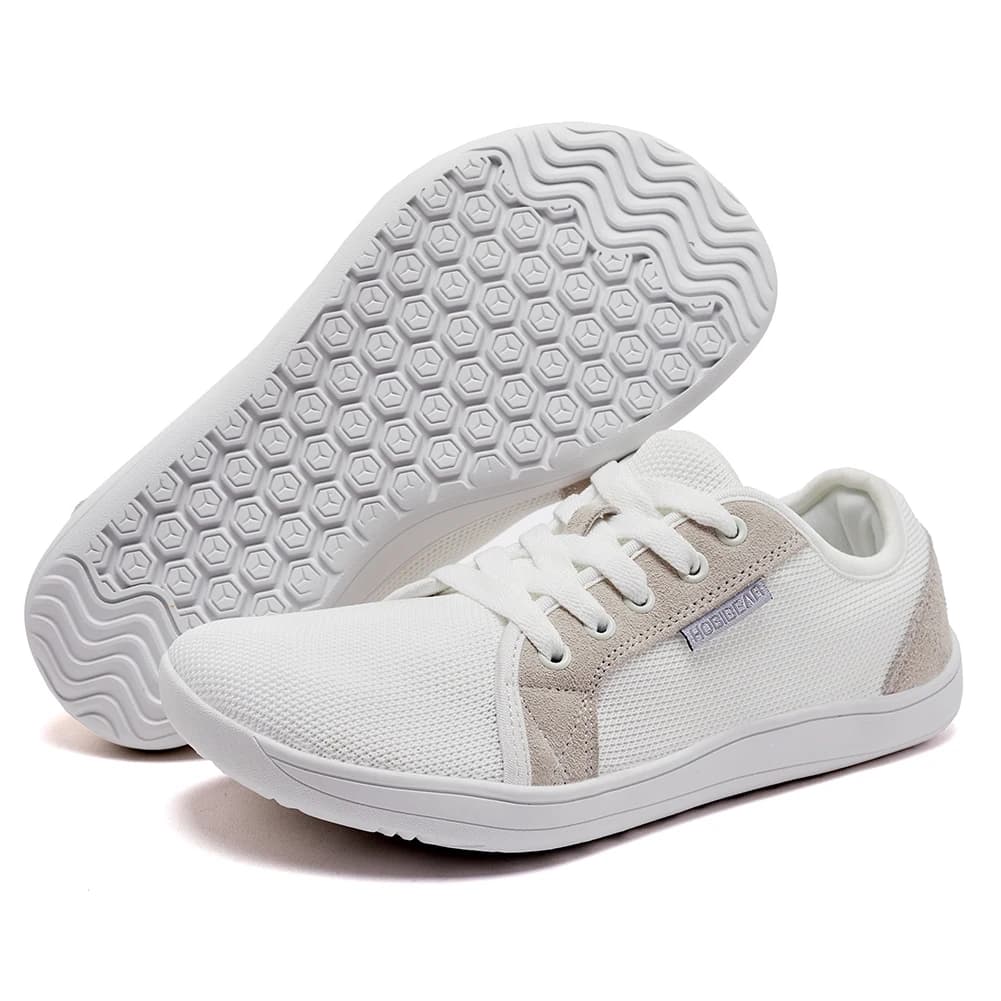 HOBIBEAR Minimalist barefoot shoes Unisex casual running sneakers with zero fall sole and wide tip