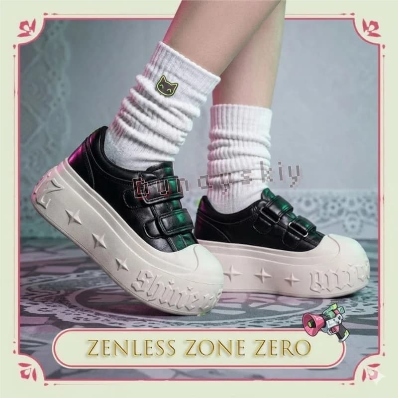 Zenless Zone Zero Sunna Cosplay Shoes Afternoon Tea Break Party Anime Game Roleplay Outfit Female Thick Sole Height Increasing