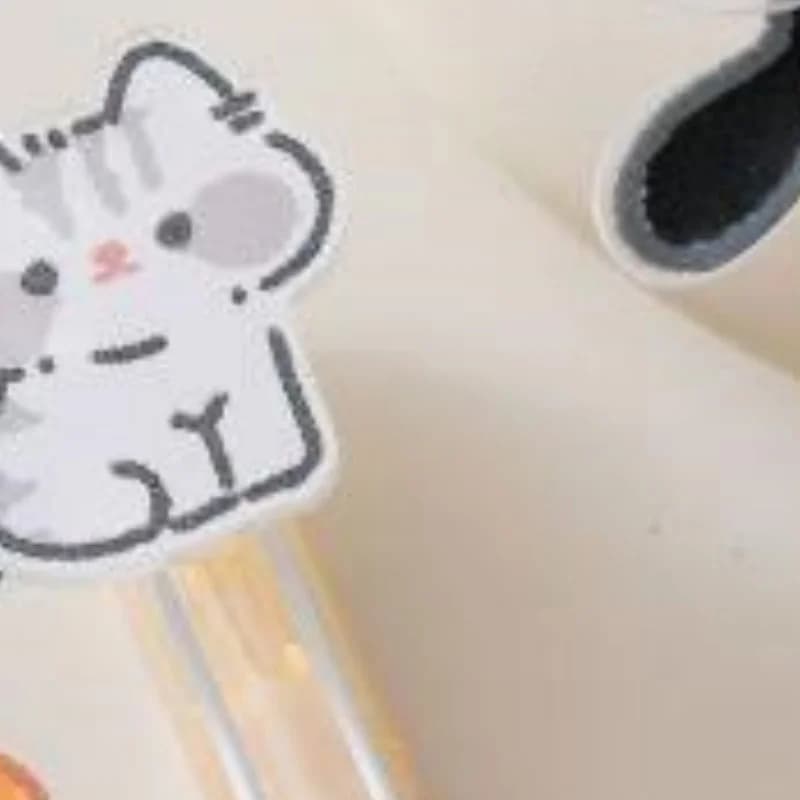 1 Pezzo Penna Gel a Forma di Gatto con Coda Oscillante, Penna Automatica Nera Kawaii, Cancelleria per Studio, Articoli Scolastici, Regali