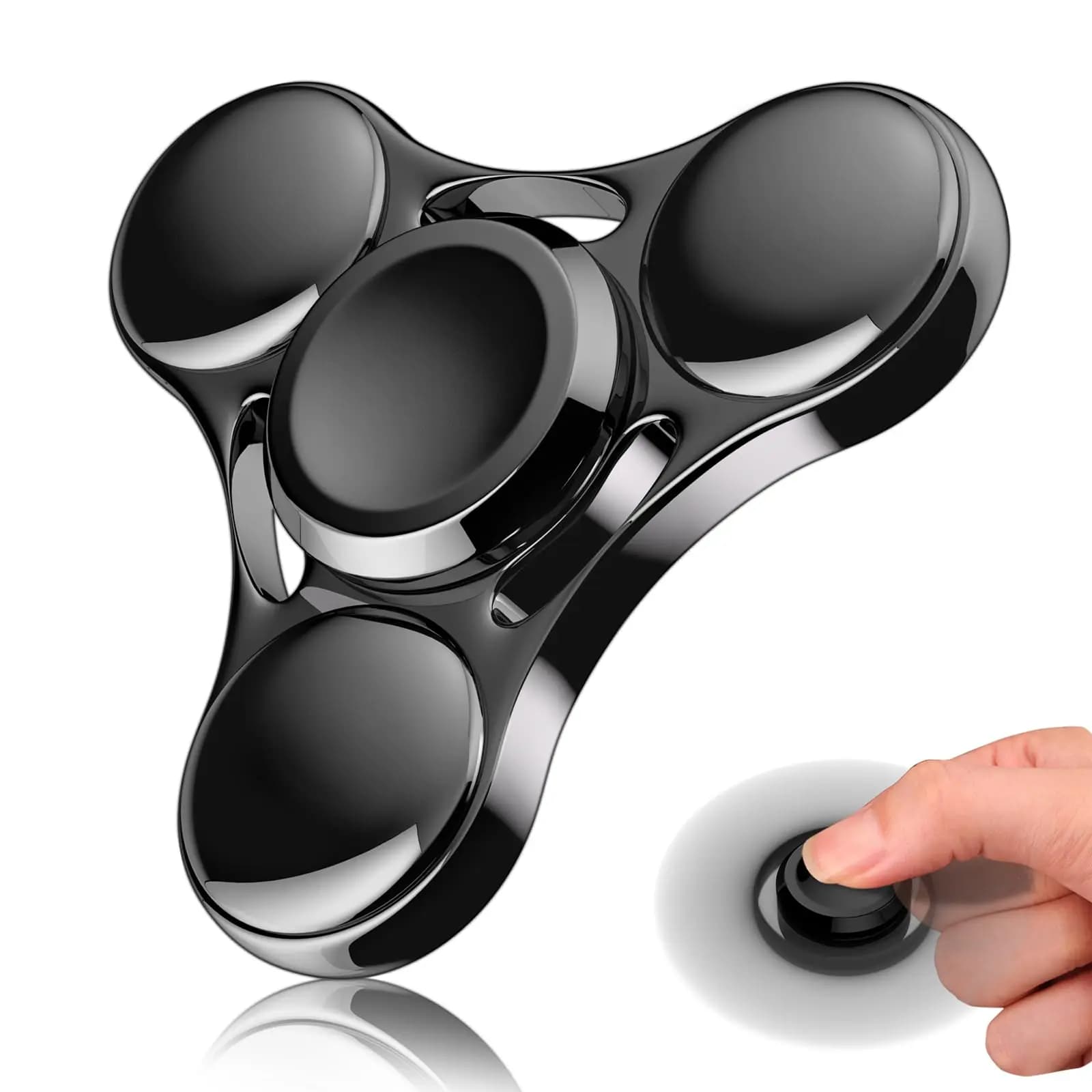 Fidget Spinner Arcobaleno in Metallo, Giocattolo UFO Tascabile, Regalo per Bambini e Adulti, Trottola da Scrivania per Concentrazione