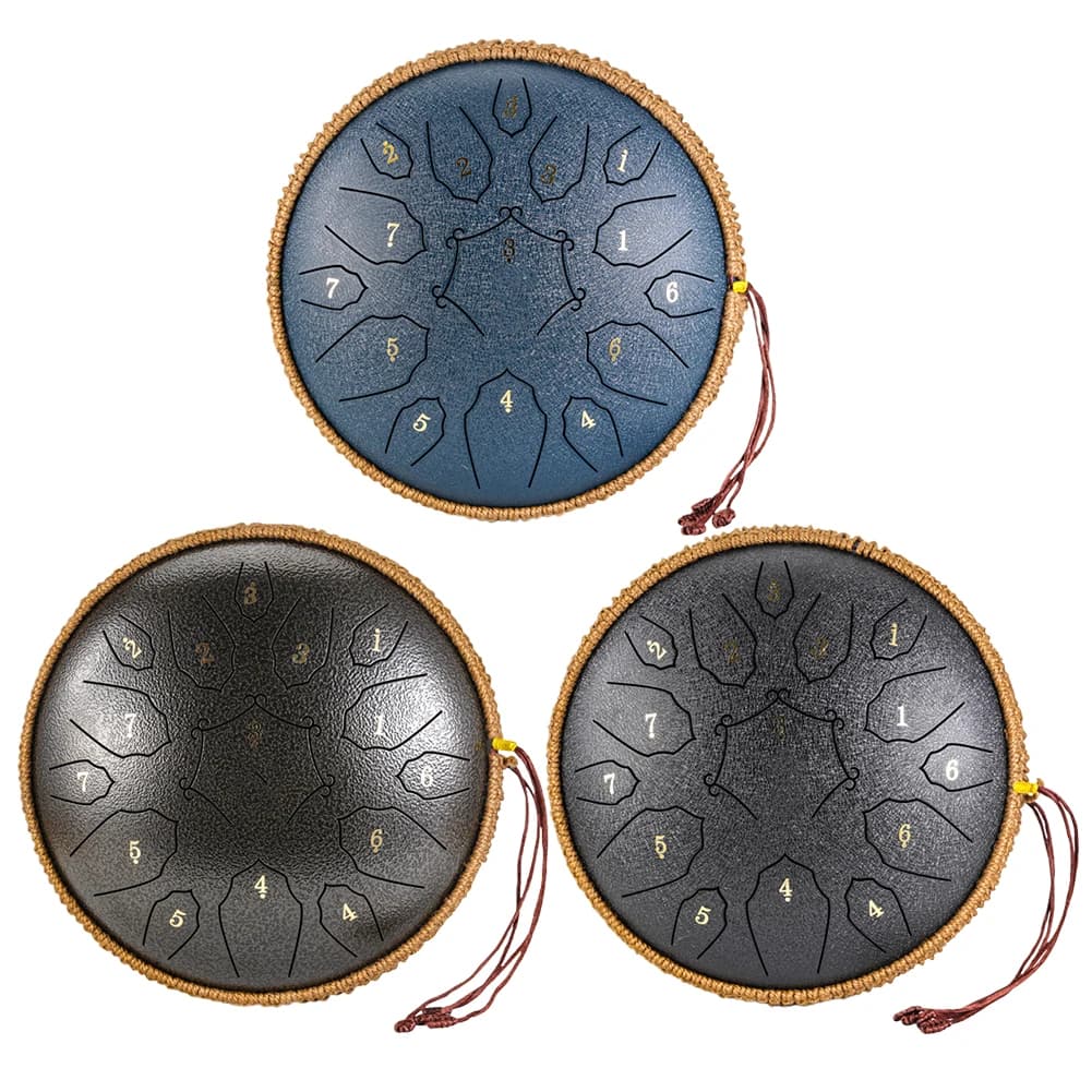 12 Inch D Tone Ethereal Drum with Handbag Drumsticks 15 Notes D Major Large Ethereal Drum Yoga Sound Healing