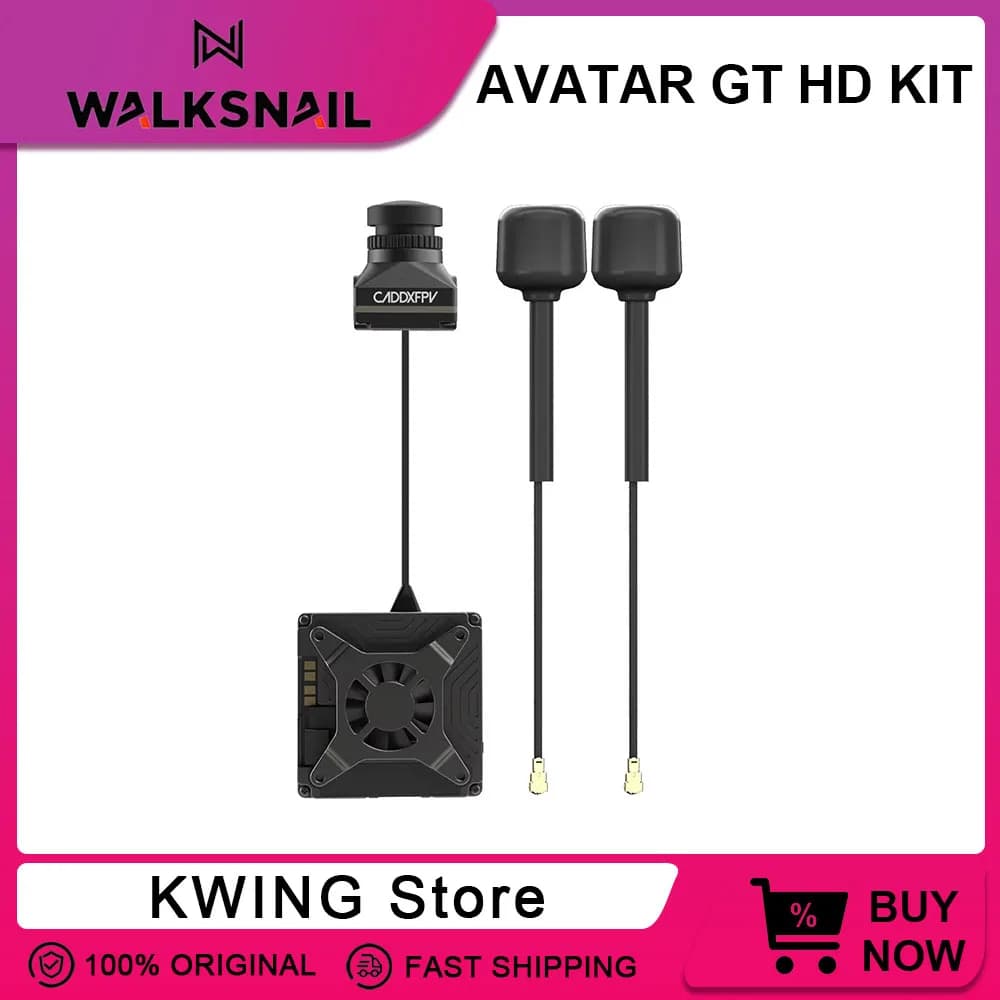 Walksnail Avatar GT HD KIT 2W VTX Double antennas with HD camera Pro 1080P FOV160 ° 5,8G long range for FPV CADDXFPV racing drone