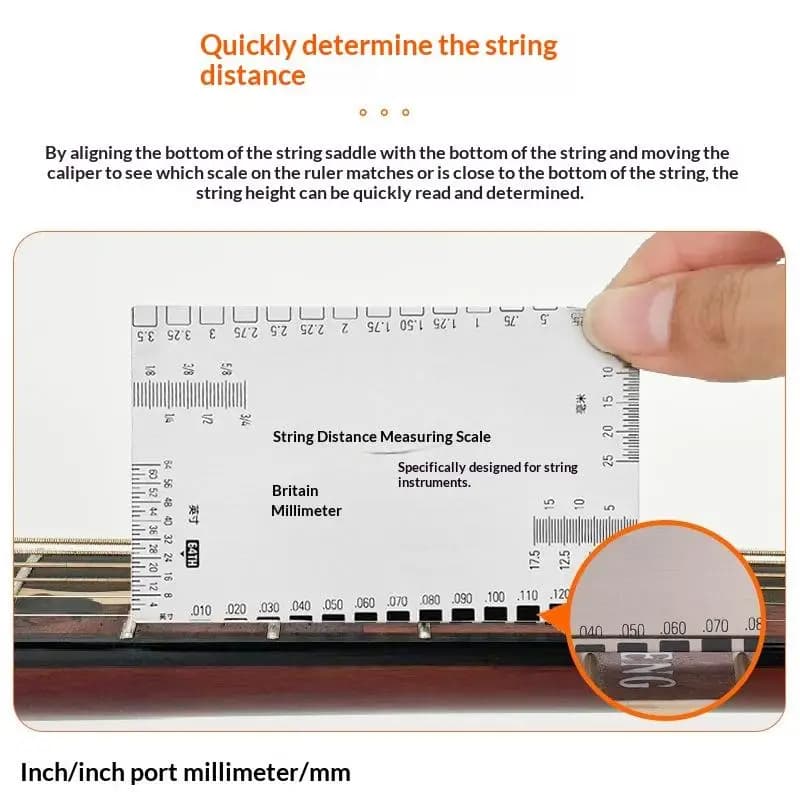 1Pcs Measuring Tool Precision String Action Ruler Professional Luthier For Guitar Ukulele Bass Banjo & Mandolin