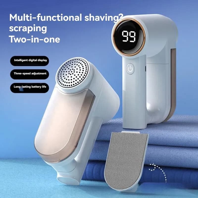 BAAO-Large Capacity Fabric Shaver With Smart Digital Display - Dual Power Lint Remover