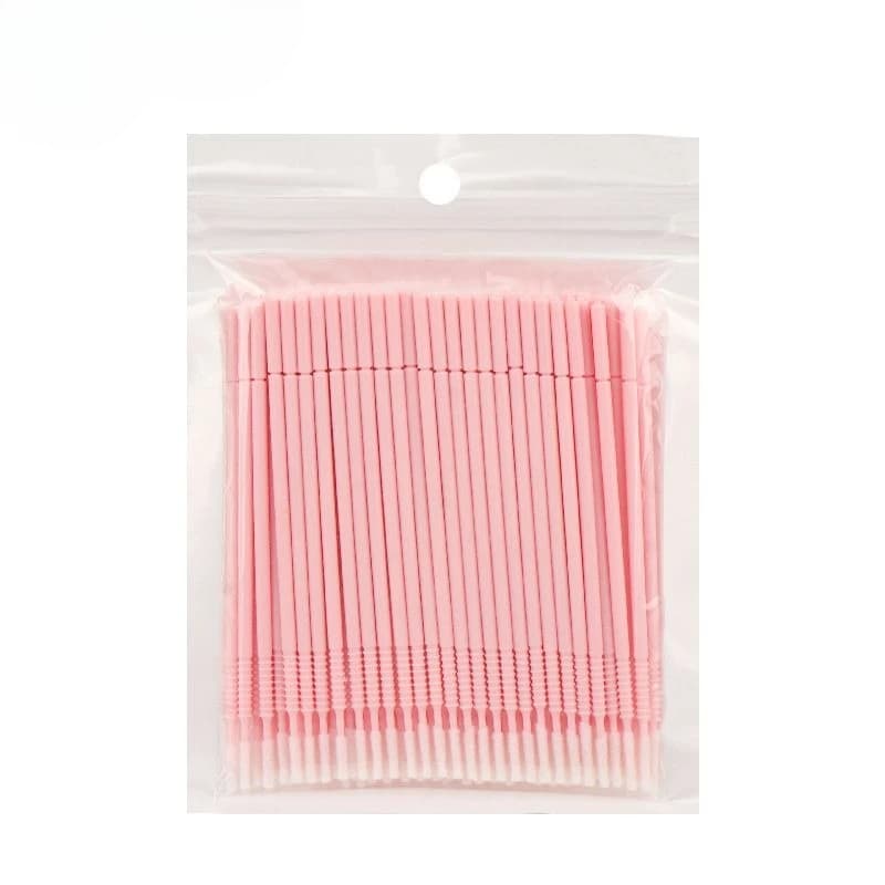 100 pcs. Disposable applicators for Eyelashes, Brushes for Extension Eyelashes, Makeup Tools, Spiral Brushes for Mascara, Microbrush with Handle - enlarged