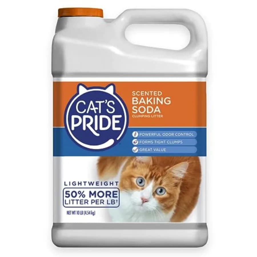Lightweight Clumping Litter: Baking Soda - Powerful Odor Control - Scented, 10 Pounds
