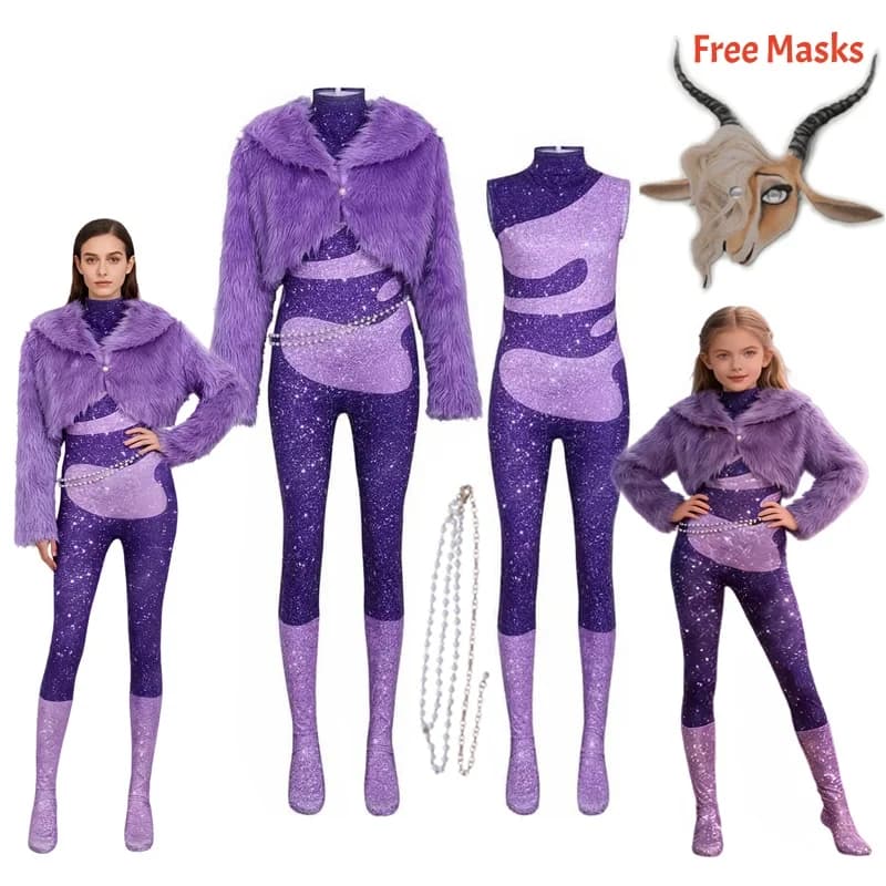 Costume da Gazelle per Cosplay Anime, Cappotto in Pile, Tuta Intera per Adulti, Giacca da Donna, Outfit per Halloween