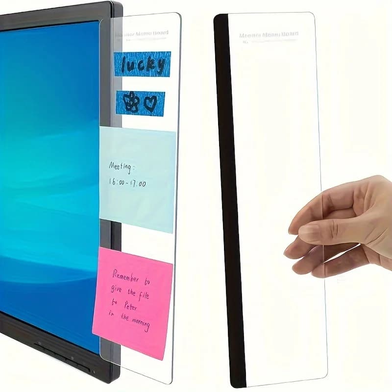 Blocco Note Adesivo per Monitor Computer, Forniture per Ufficio, Blocco Note Unisex con Clip, Decorazione per Scrivania Casa e Ufficio