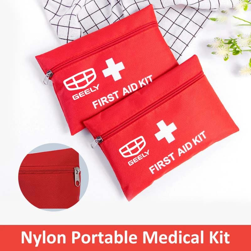 First Aid Kit with Carrying Pouch Outdoor Essential Emergency Kit For Geely Atlas pro Tugella Emgrand ec7 Coolray Geometry c gc9