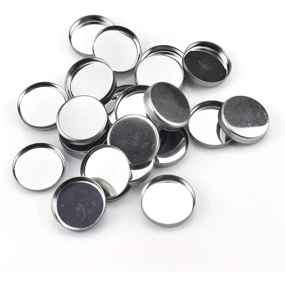 20 Pieces Metal Round Empty Sheet Palettes Mini Cosmetic Shades For Magnetic Make-up Table 20mm 26mm Cosmetic Diameter