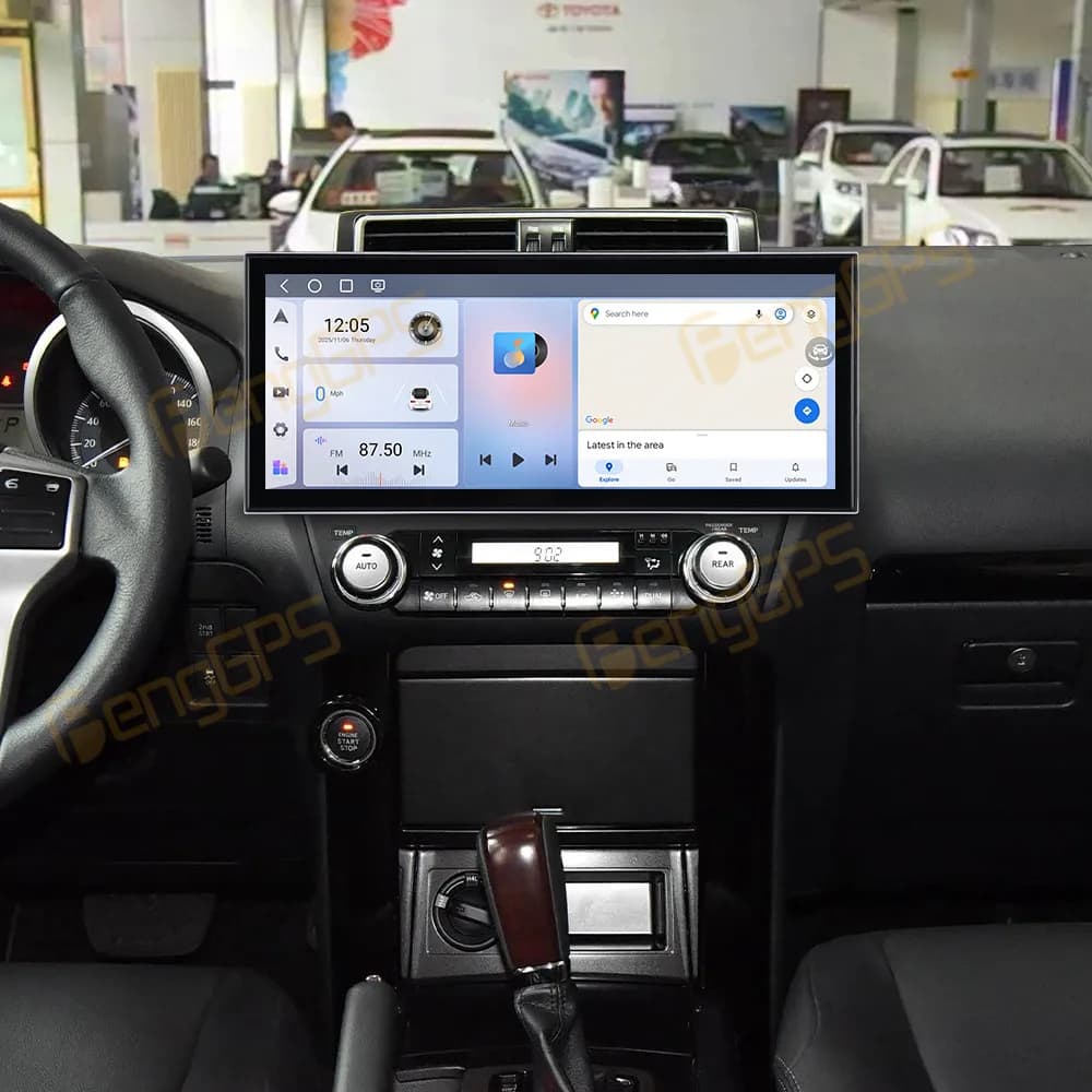 Qualcomm 15.8 Inch QLED Screen Android 15 GPS Navigation For Toyota Prado 2010-2020 CarPlay Car Radio Multimedia Player Host