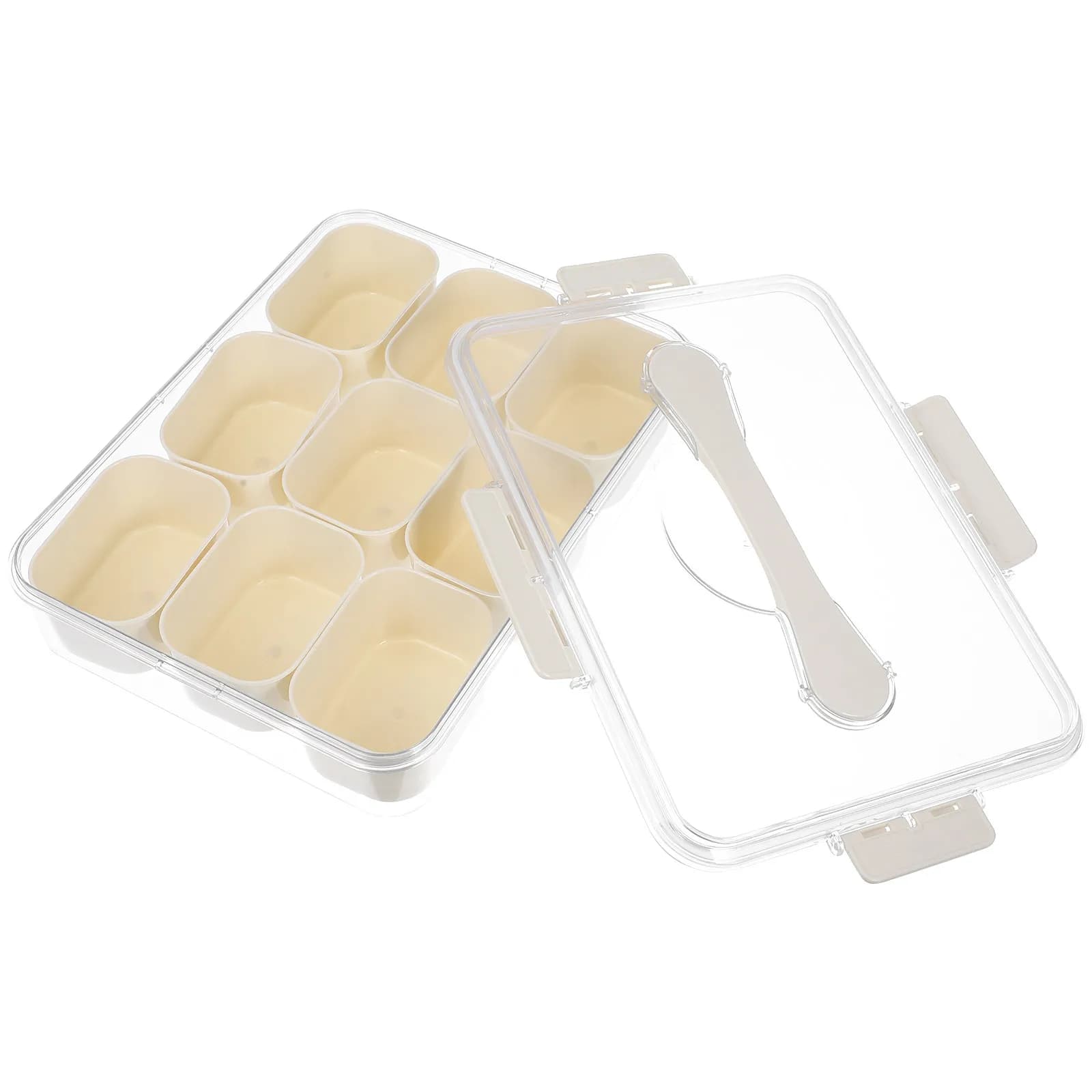 Creative Divided Snack Serving Tray 9-Compartment Food Storage Box for Dried Fruits Nuts Sweets Decorative Desktop Snack Case