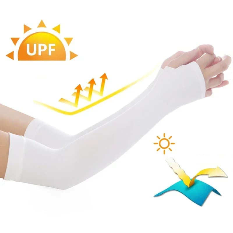 1 paio di maniche di compressione per braccio sportivo, basket, ciclismo, scaldabraccia, corsa estiva, protezione UV, fasce per protezione solare per pallavolo
