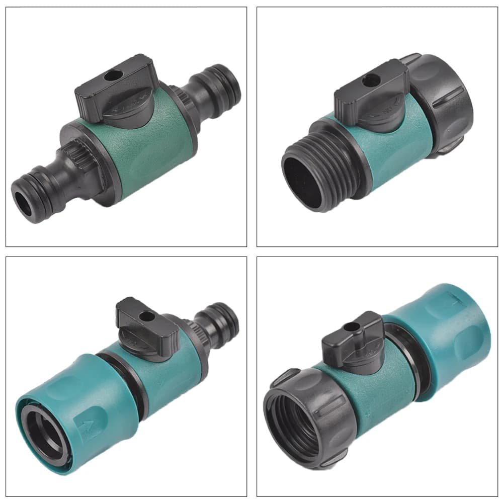 Plastic Valve with Quick Connector Female 3/4" Thread 3/4" Male Agriculture Garden irrigation Extension tube adaptor switch