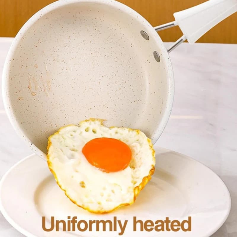 Mini uniform heat pan Quick heating Tormaline coating Fried pan Multi-functional thickened non-stick pan 1PC