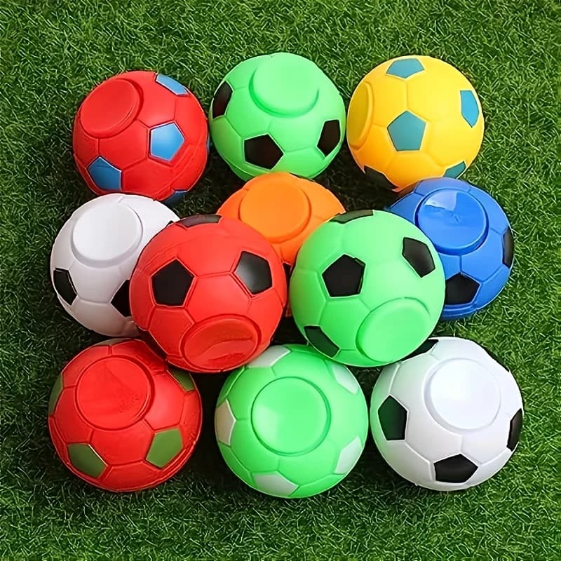 1/5/10pc Calcio Bomboniere Palla Fidget Spinner Pallone da calcio Kid Calcio Festa Goodie Bag Stuffers Girevole Calcio Dito Stres