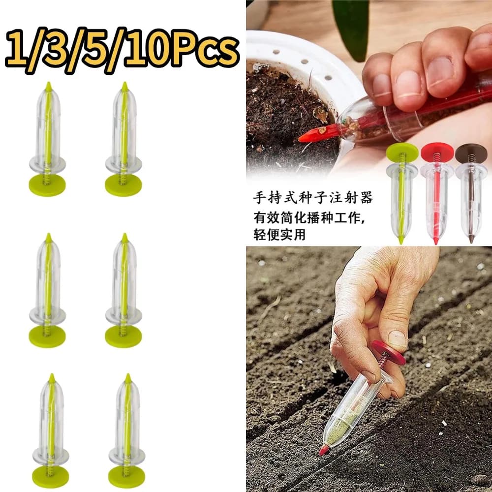 Mini Dispenser Manual in Siringa per Semina, Seminator for Vase and Aiuole, Garden Instrument