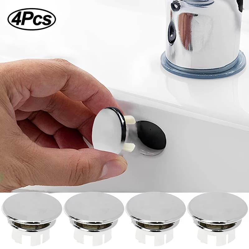 4 pcs plastic hole for sink overflow cover for kitchen bathroom washbasin coating drain cap for basin sink round overflow ring plug