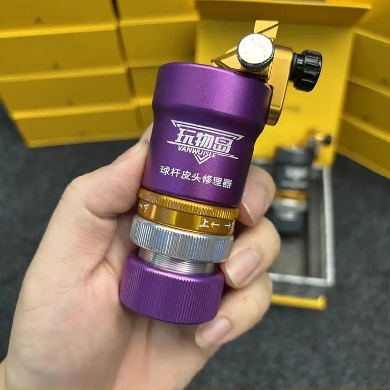 Aluminum Alloy Billiard Cue Tip Repair Tool Full‑Specification Cue Tip Shaper Plane Curved Surface Dual‑Use Cue Tip Trimmer