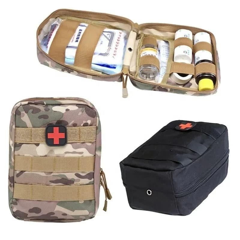 Borsa tattica Molle Kit di pronto soccorso Borsa medica Alpinismo Arrampicata Custodia salvavita Escursionismo Caccia tiro Tasca esterna