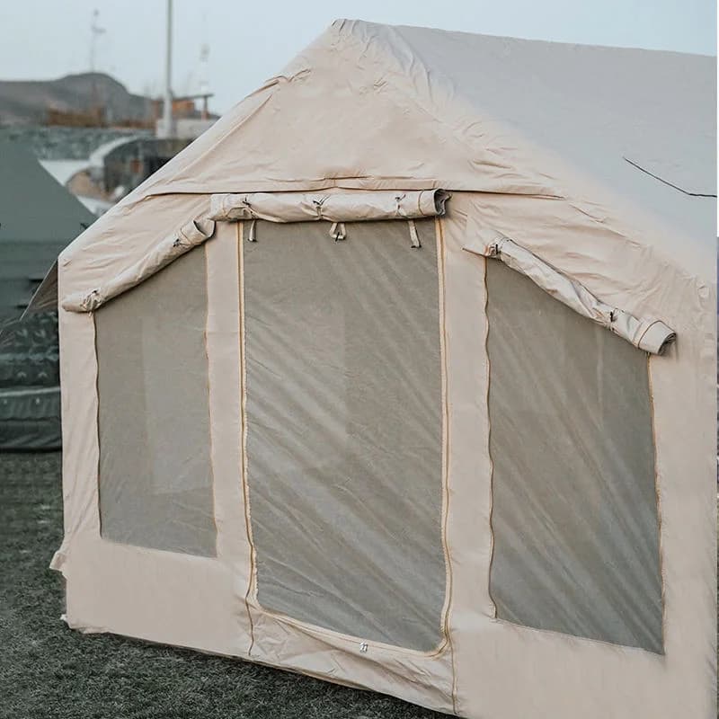 Tenda da campeggio per esterni personalizzata, 12 metri quadrati, due camere da letto, grande, quattro stagioni, impermeabile e con protezione solare, apertura rapida automatica.