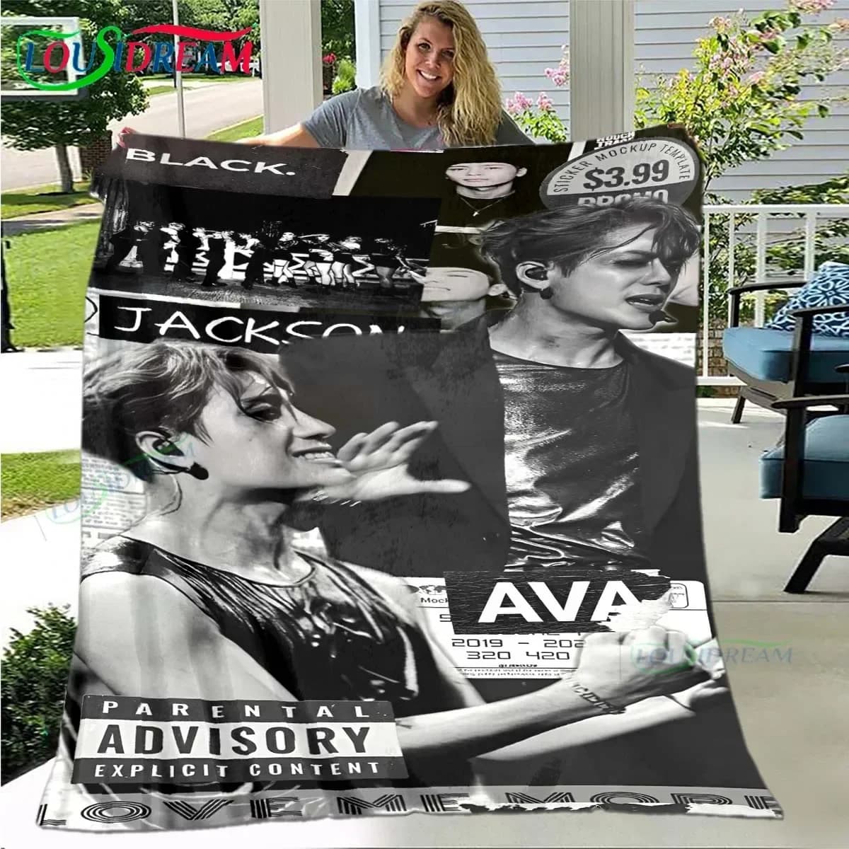 Coperta in flanella Pop Singer Jackson Wang, coperta in flanella per casa, camera da letto, letto, divano, picnic, ufficio, escursionismo, pisolino, regalo di compleanno