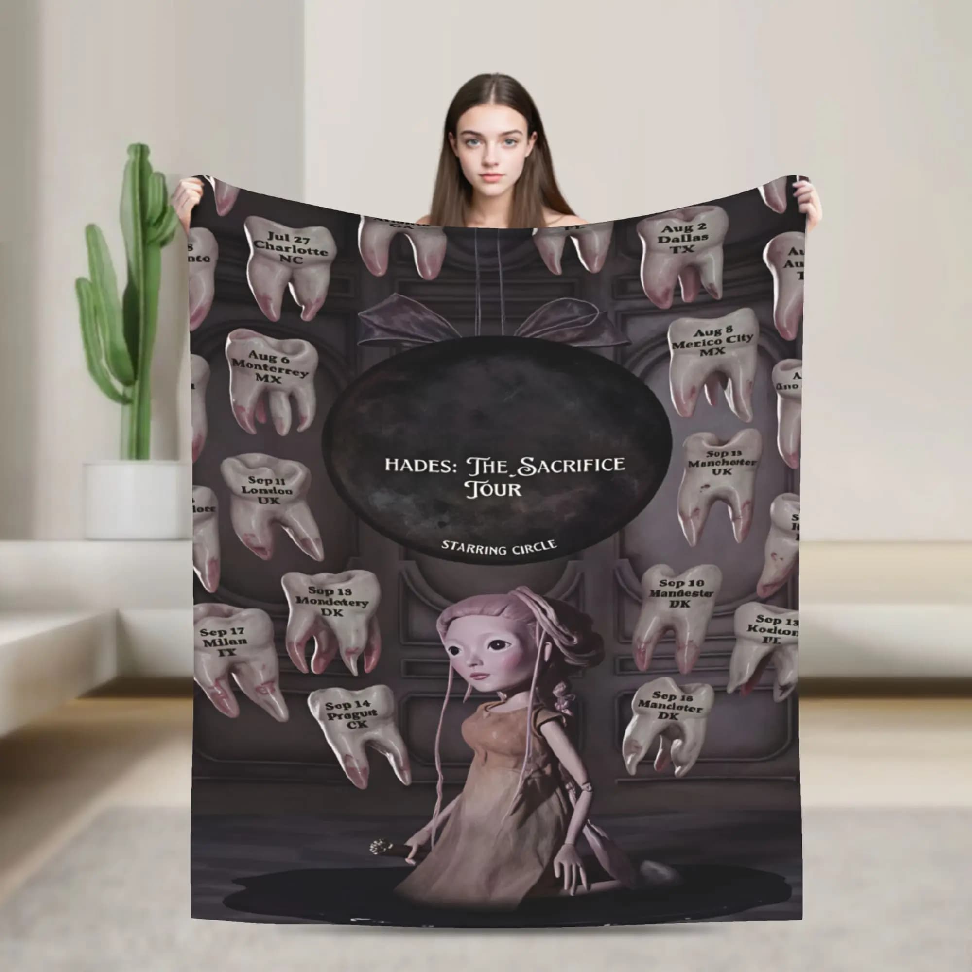 Warm Soft Blanket Camping Melanie Martinez Heads Throw Blanket Flannel Bedspread For Living Room Fluffy Sofa Bed Cover